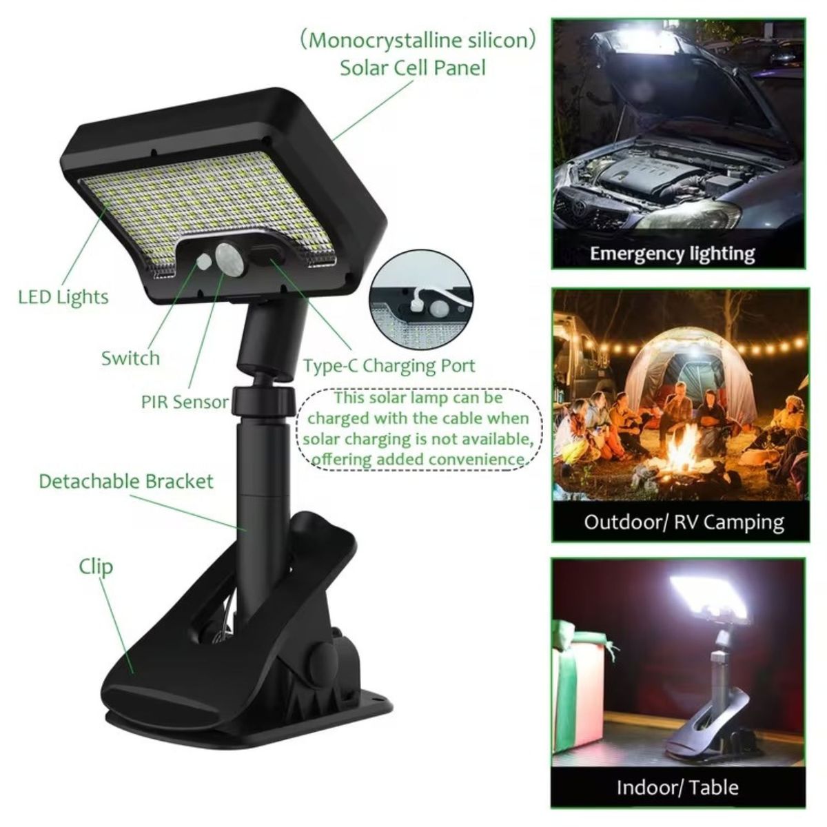 ☀️💡 SOLAR CLIP-ON FENCE LIGHT (2-PACK)